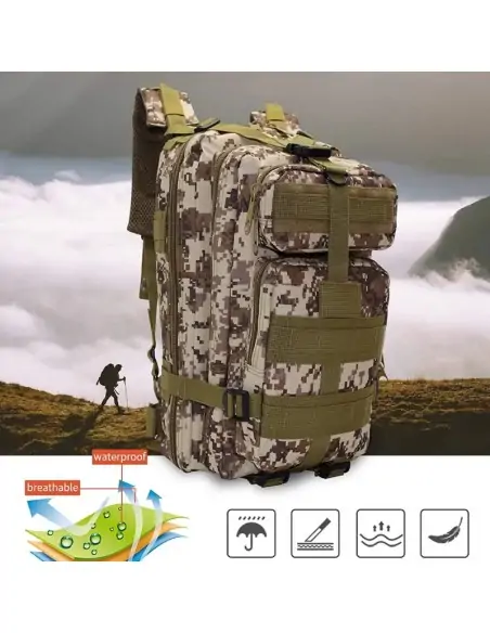 A Tres Click | Morral Táctico Militar 30 Litros Repelente Al Agua $ 85.429 $ 50.252 Generic Morrales, Estuches & Fundas 
