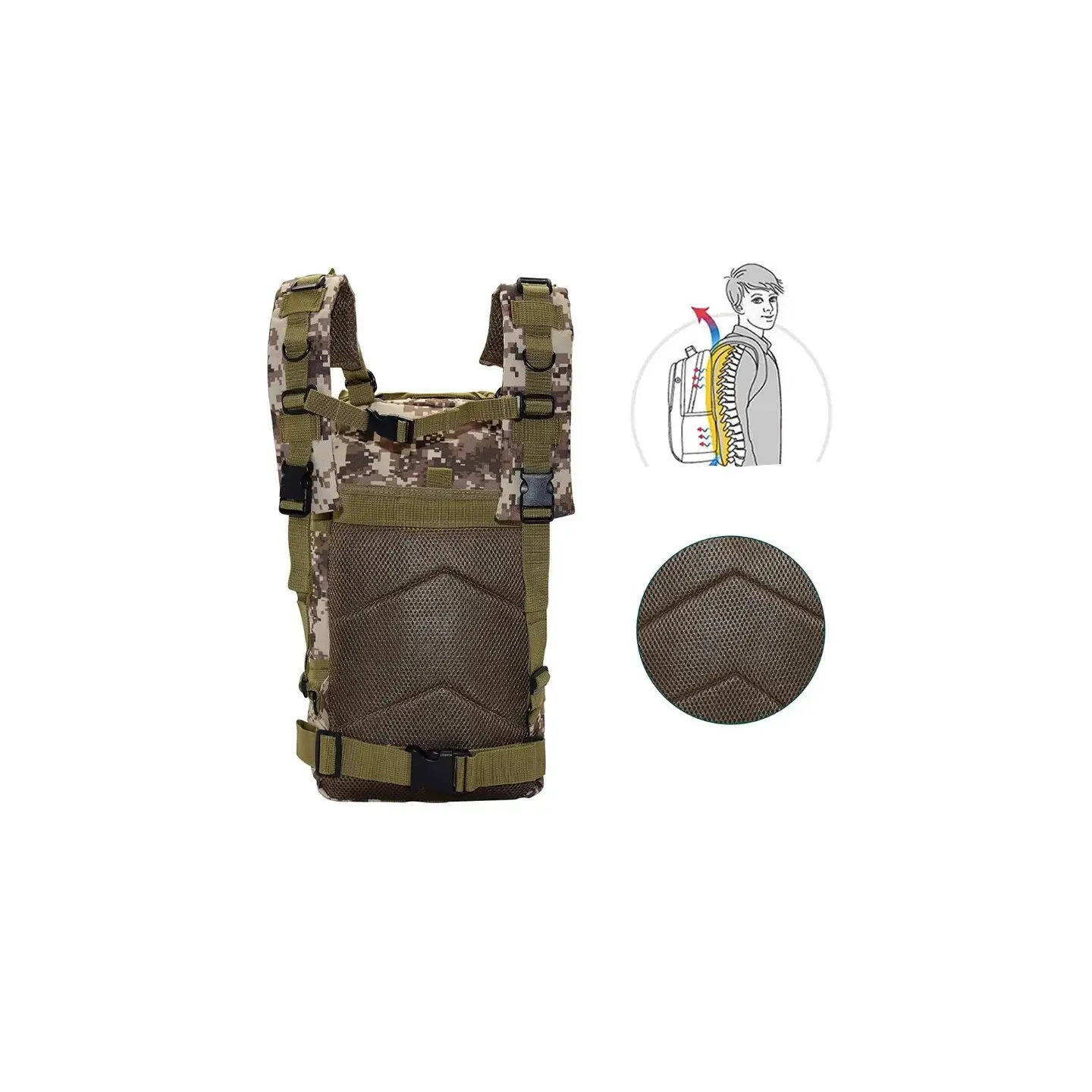 atresclick.com | Morral Táctico Militar 30 Litros Repelente Al Agua
