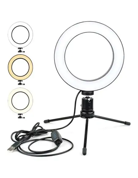 A Tres Click | Aro De Luz 16cm + Tripode 13cm $ 39.973 $ 25.193 Generic Fotografía 