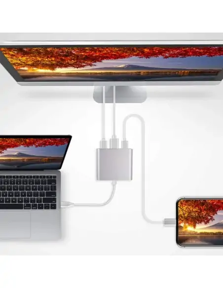 A Tres Click | Convertidor De USB C a USB 3.1, HDMI 4k y USB C $ 79.400 $ 49.916 Generic Convertidores de Video 