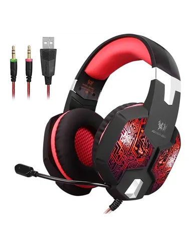 A Tres Click | Diadema Gamer Kotion Each G1000 Rojo + Convertidor $&nbsp;124.900 $&nbsp;58.776 Kotion Each Audífonos Gamers 