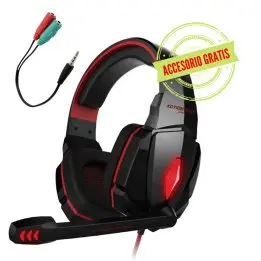 Diadema Gamer Kotion Each G4000 Rojo + Convertidor