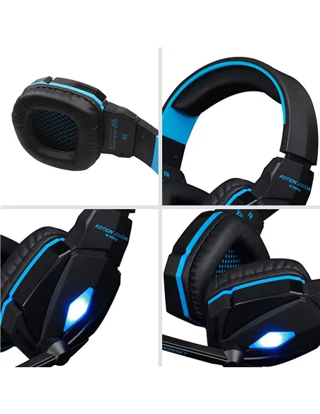 A Tres Click | Diadema Gamer Kotion Each G4000 Azul + Convertidor $&nbsp;93.200 $&nbsp;42.292 Kotion Each Audífonos 