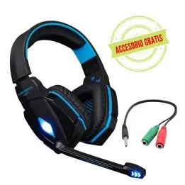 Diadema Gamer Kotion Each G4000 Azul + Convertidor