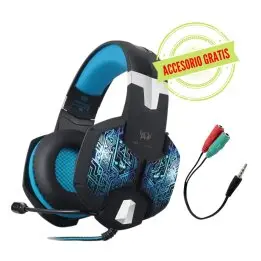 Diadema Gamer Kotion Each G1000 Azul + Convertidor