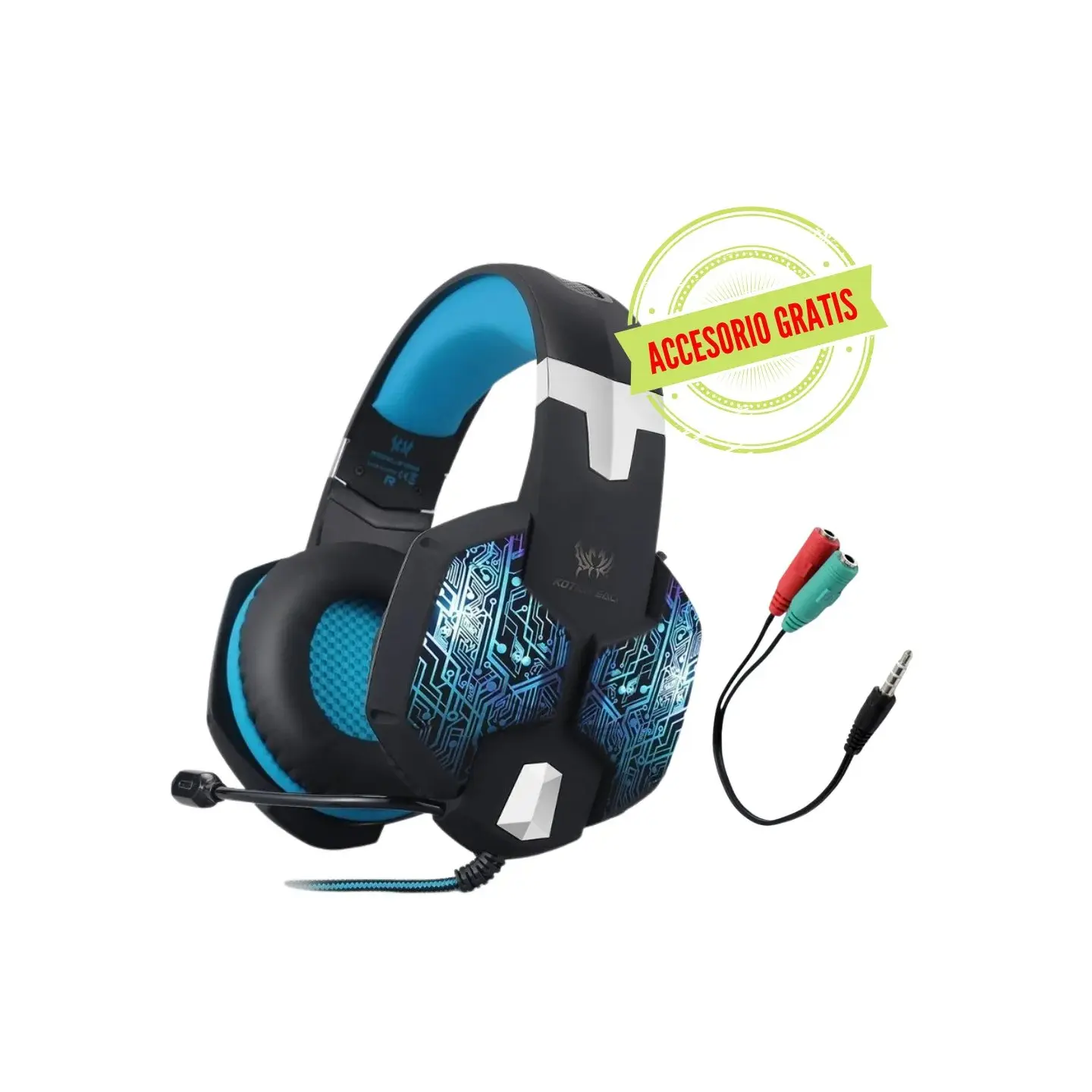 atresclick.com | Diadema Gamer Kotion Each G1000 Azul + Convertidor