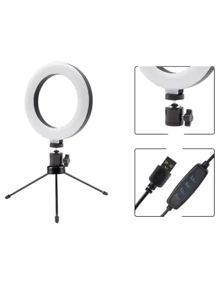 A Tres Click | Aro De Luz 16cm + Tripode 13cm $ 39.973 $ 25.193 Generic Fotografía 