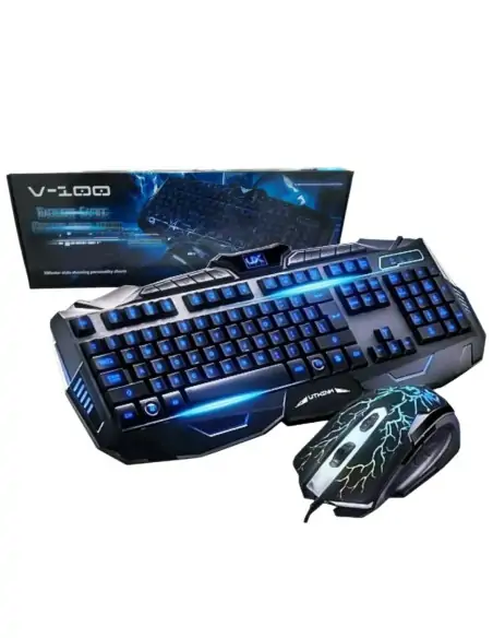 A Tres Click | Combo De Teclado Y Mouse Gamer V100 /Español(ñ) $ 86.400 $ 49.371 Generic Zona Gamer 