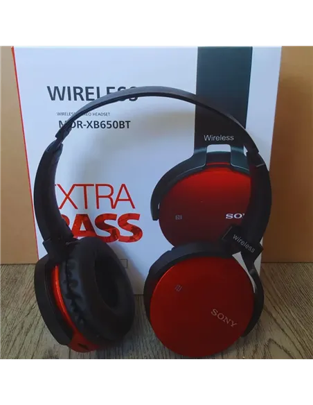 A Tres Click | Diadema Bluetooth Extra Bass MDR-XB650BT Roja $&nbsp;71.900 $&nbsp;45.315 Generic Audífonos 