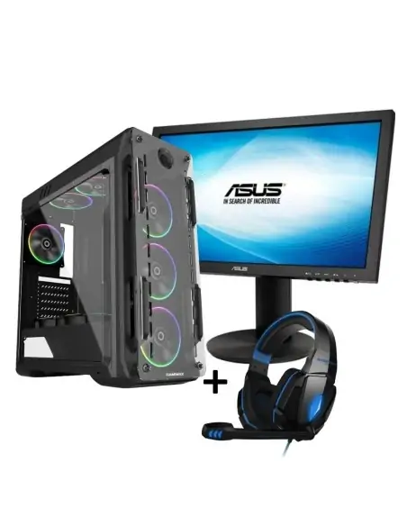 A Tres Click | Computador intel core i5, monitor asus 24", chasis gamemax optical G510 BK + Diadema Kotion G4000 BL $ 3.899.900 $ 2.621.782 Gamemax Computadores de Escritorio 