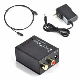 CONVERTIDOR DE AUDIO ANALOGO A RCA + CABLE OPTICO