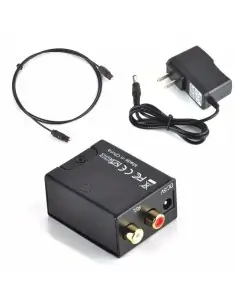 CONVERTIDOR DE AUDIO ANALOGO A RCA + CABLE OPTICO