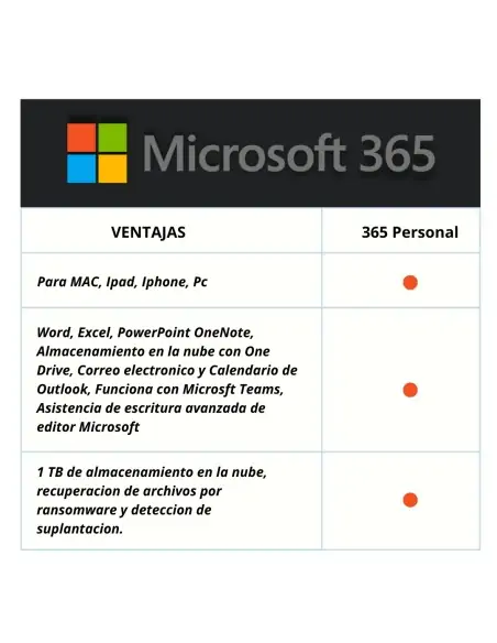 A Tres Click | Licencia Office 365 Personal - 1 Año - 1 Usuario $ 159.900 $ 159.900 Microsoft Licencias Windows y Office 