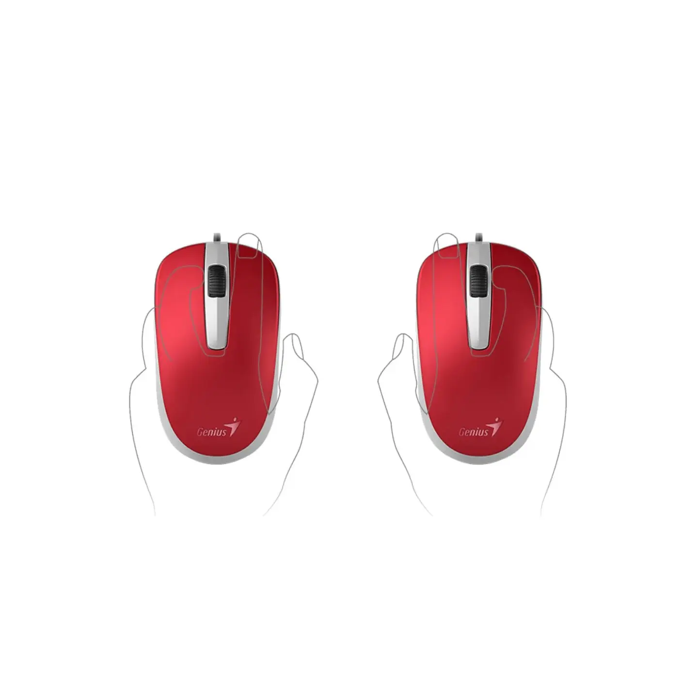 atresclick.com | Mouse Alambrico Genius DX-120 (Passion Red) 1200 DPI
