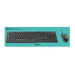 Combo teclado y mouse Alambrico Logitech MK120 Español