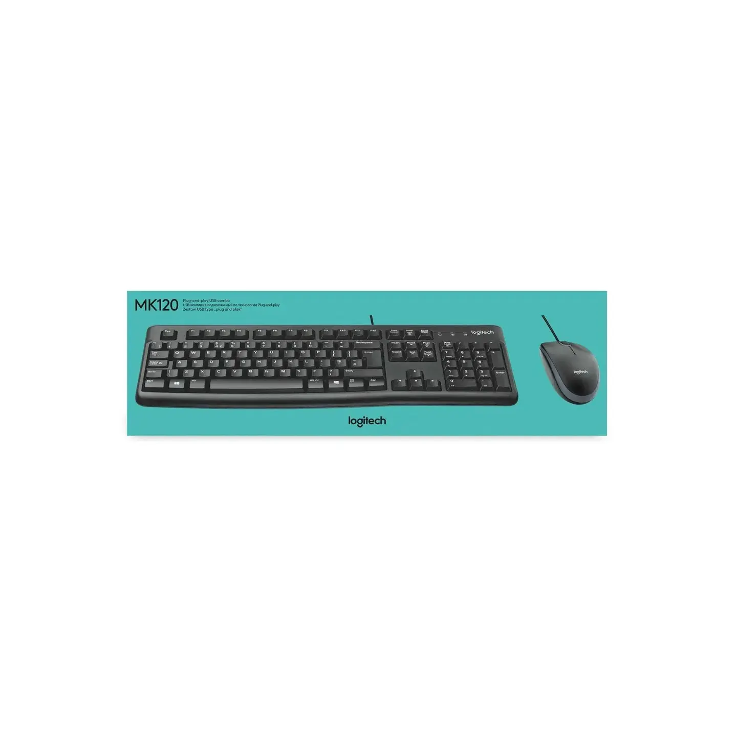 atresclick.com | Combo teclado y mouse Alambrico Logitech MK120 Español