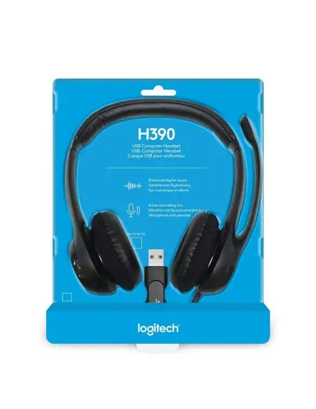 A Tres Click | Diadema Logitech H390 USB (Con suspensión de ruido) $ 189.900 $ 119.685 Logitech Audífonos con Cable 