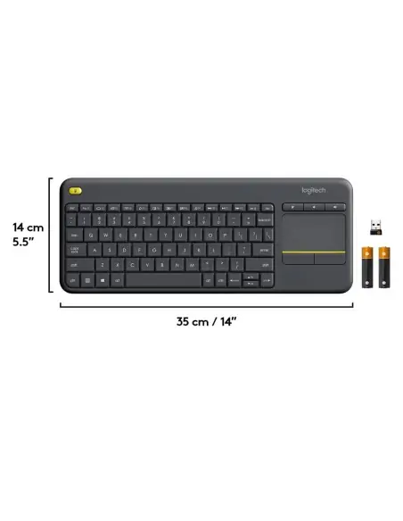 A Tres Click | Teclado inalambrico para TV Logitech K400 PLUS con Touchpad Español $ 199.900 $ 125.987 Logitech Teclados y Mouse 