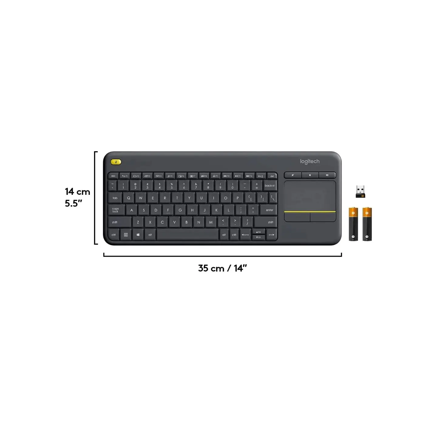atresclick.com | Teclado inalambrico para TV Logitech K400 PLUS con Touchpad Español
