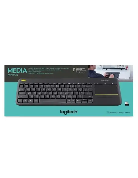 A Tres Click | Teclado inalambrico para TV Logitech K400 PLUS con Touchpad Español $ 199.900 $ 125.987 Logitech Teclados y Mouse 