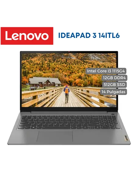A Tres Click | Portatil Lenovo IdeaPad 3 14ITL6 Intel Core I3 1115G4, 12GB DDR4, 512GB SSD, 14" $ 2.599.000 $ 1.507.420 Lenovo Portátiles & Notebook 