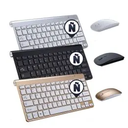 Combo De Teclado Y Mouse Inalambrico Mini Jp3 Español (Ñ)