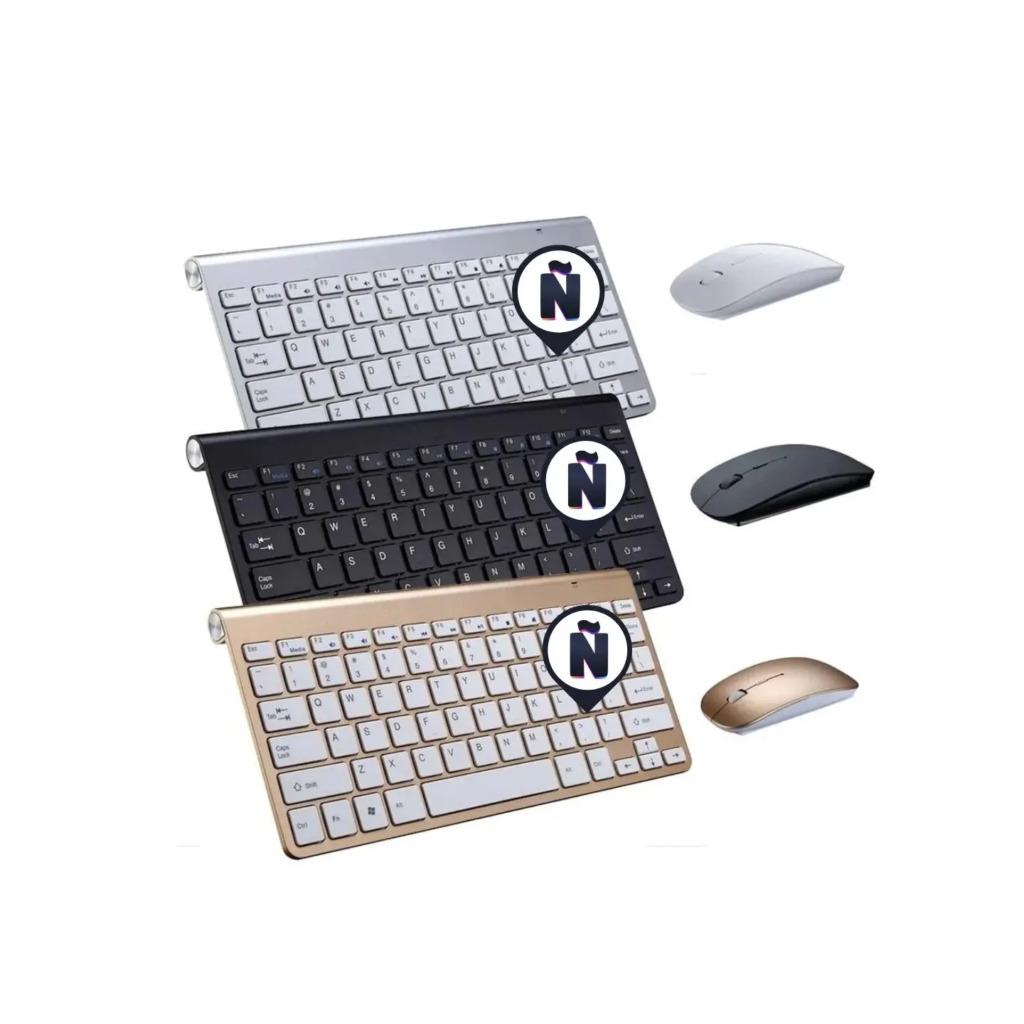atresclick.com | Combo De Teclado Y Mouse Inalambrico Mini Jp3 Español (Ñ)