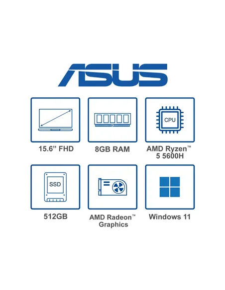 A Tres Click | Portátil Asus M1503Q AMD Ryzen 5 5600H, 8GB RAM, 512 SSD PCIEG3, 15.6" OLED FHD, WINDOWS 11 $ 3.499.000 $ 2.449.300 Asus Portátiles & Notebook 
