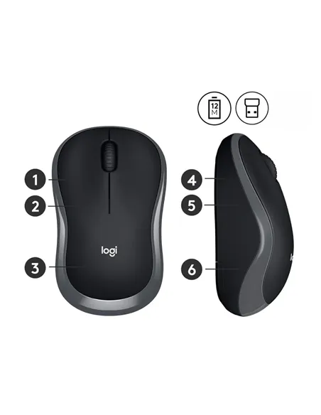A Tres Click | Mouse Logitech inalámbrico M185 $ 89.900 $ 49.105 Logitech Teclados y Mouse 