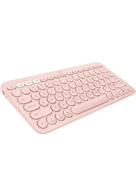 A Tres Click | Teclado inalámbrico Logitech PEBBLE KEYS 2 K380S Multidispositivo Rosado $ 199.900 $ 134.387 Logitech Teclados y Mouse 
