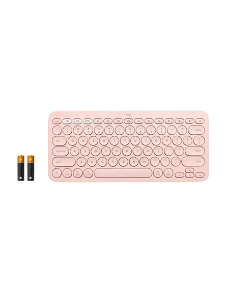 A Tres Click | Teclado inalámbrico Logitech PEBBLE KEYS 2 K380S Multidispositivo Rosado $ 199.900 $ 134.387 Logitech Teclados y Mouse 