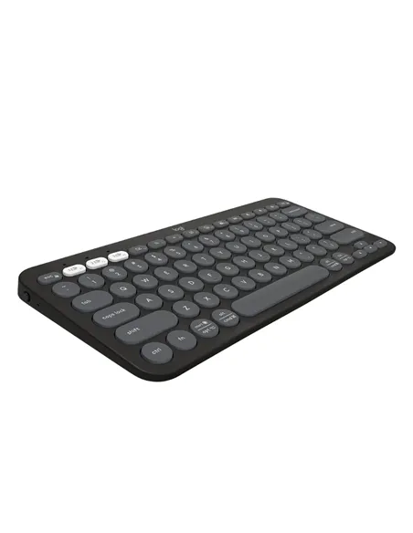 A Tres Click | Teclado inalámbrico Logitech PEBBLE KEYS 2 K380S Multidispositivo Negro $ 199.900 $ 134.387 Logitech Teclados y Mouse 