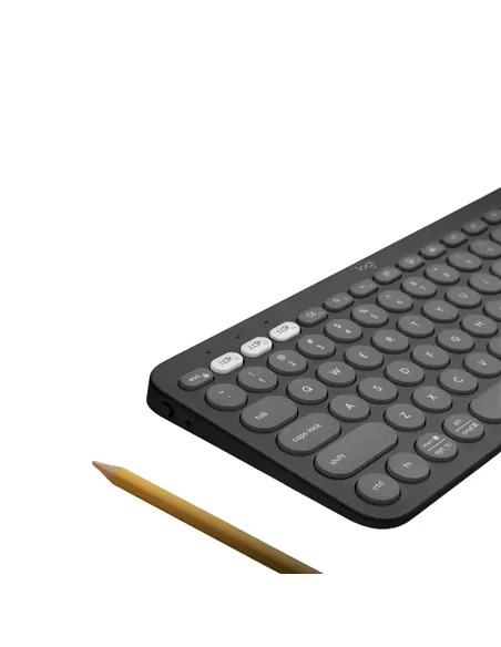 A Tres Click | Teclado inalámbrico Logitech PEBBLE KEYS 2 K380S Multidispositivo Negro $ 199.900 $ 134.387 Logitech Teclados y Mouse 