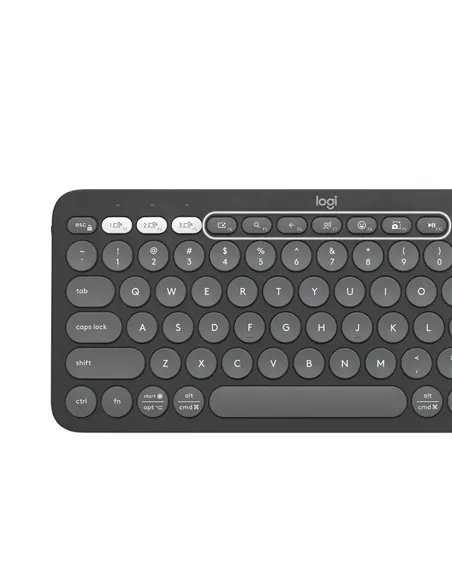 A Tres Click | Teclado inalámbrico Logitech PEBBLE KEYS 2 K380S Multidispositivo Negro $ 199.900 $ 134.387 Logitech Teclados y Mouse 