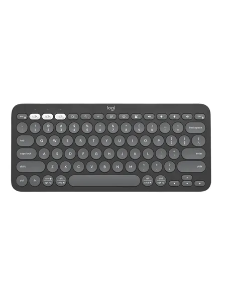 A Tres Click | Teclado inalámbrico Logitech PEBBLE KEYS 2 K380S Multidispositivo Negro $ 199.900 $ 134.387 Logitech Teclados y Mouse 