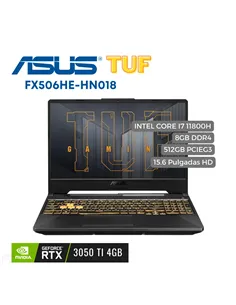 A Tres Click | Portátil Asus TUF FA506N AMD Ryzen 5 7535HS, 512GB PCIE SSD, 24GB DDR5, 15.6 FHD, RTX 2050 4GB GDDR6 $ 4.200.000 $ 3.024.000 Asus Portátiles & Notebook 