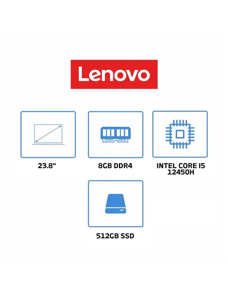 A Tres Click | Computador AIO Lenovo IdeaCentre 3 24IAP7 Intel Core I5 12450H, 512GB SSD, 8GB DDR4, 23.8" $ 3.899.000 $ 2.495.360 Lenovo Computadores Todo en Uno 