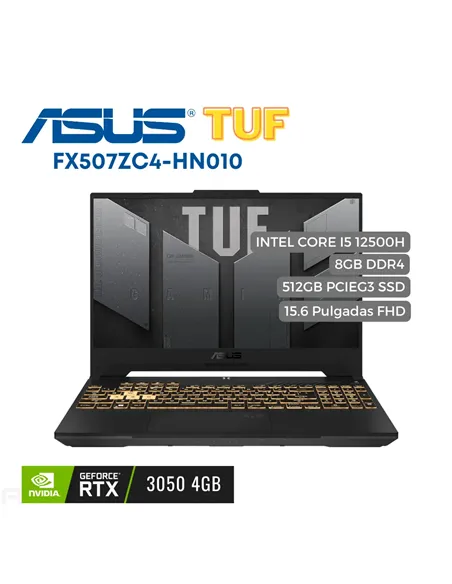 A Tres Click | Portátil Asus TUF FX507ZC4 Intel Core I5 12500H, 512GB PCIe G3, 8GB DDR4, 15.6", NVIDIA GeForce RTX 3050 4GB $ 4.899.000 $ 3.046.437 Asus Portátiles & Notebook 