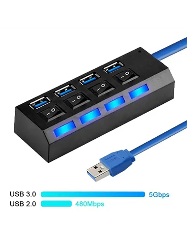 A Tres Click | Hub USB 3.0 Con Interruptor Independiente $&nbsp;51.600 $&nbsp;21.681 Generic Convertidores de Interfaces 