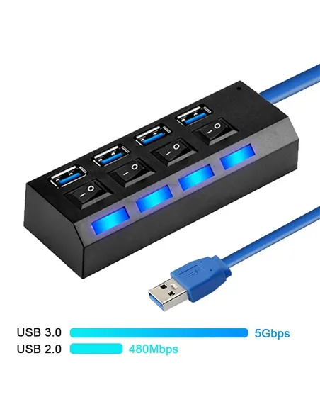 A Tres Click | Hub USB 3.0 Con Interruptor Independiente $&nbsp;51.600 $&nbsp;21.681 Generic Convertidores de Interfaces 