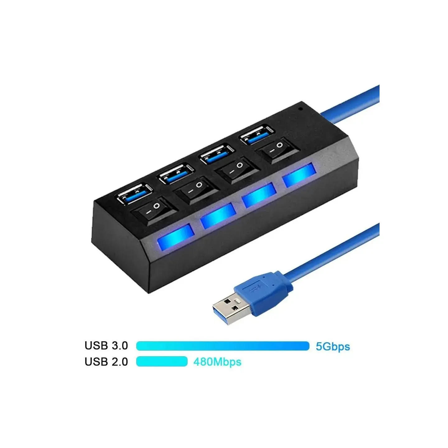 atresclick.com | Hub USB 3.0 Con Interruptor Independiente