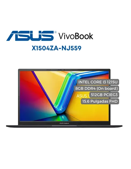 A Tres Click | Portatil Asus X1504ZA-NJ559 Intel Core I3 1215U, 8GB DDR4, 512GB PCIeG3, 15.6" FHD $ 1.980.000 $ 1.504.800 Asus Portátiles & Notebook 