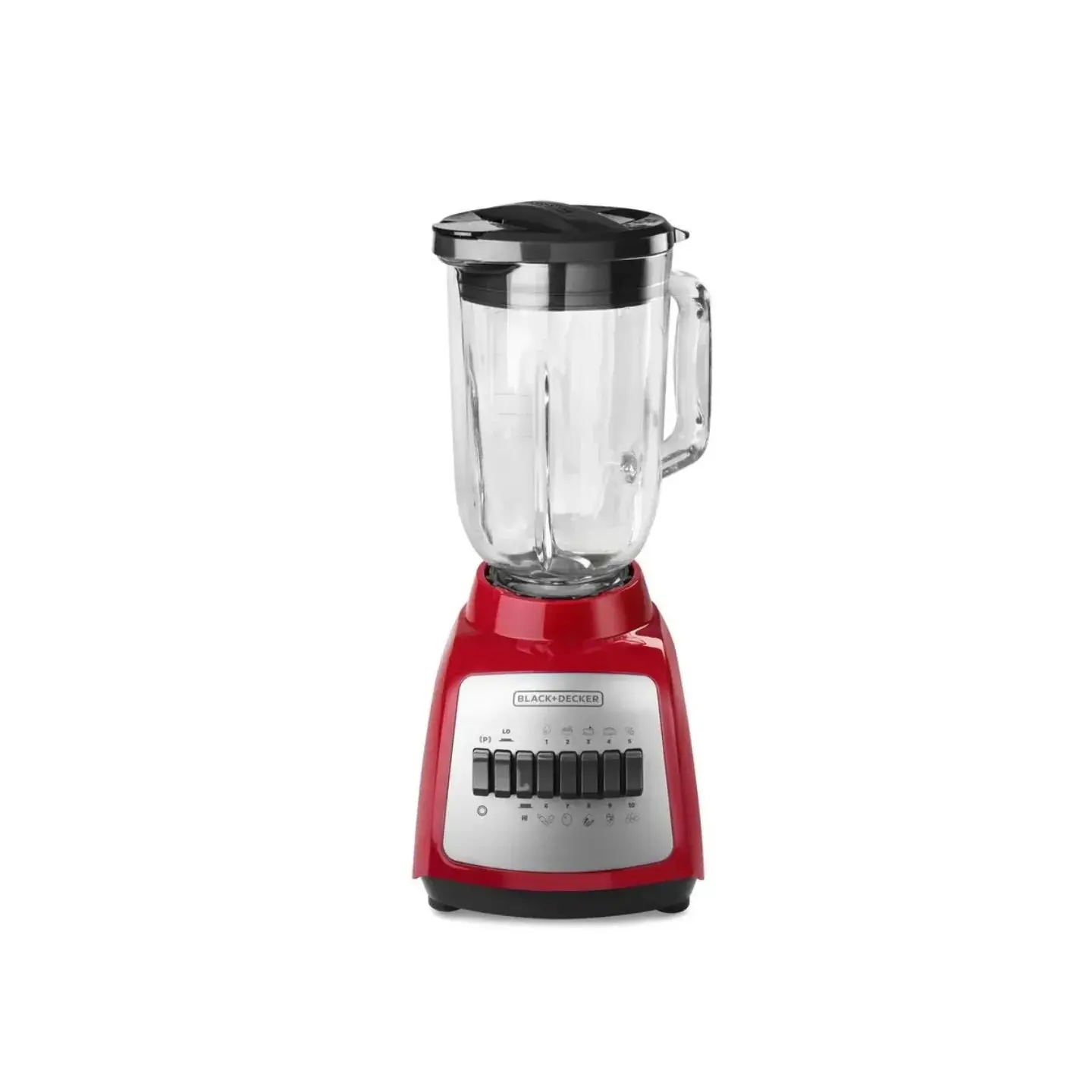 atresclick.com | Licuadora BLACK+DECKER DuraPro BLBD210GR Color Rojo, 10 Velocidades, Vaso de vidrio