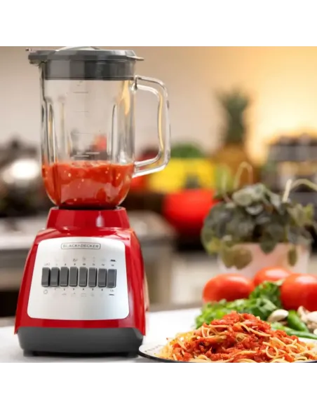 A Tres Click | Licuadora BLACK+DECKER DuraPro BLBD210GR Color Rojo, 10 Velocidades, Vaso de vidrio $ 174.900 $ 146.975 BLACK+DECKER Cocina 