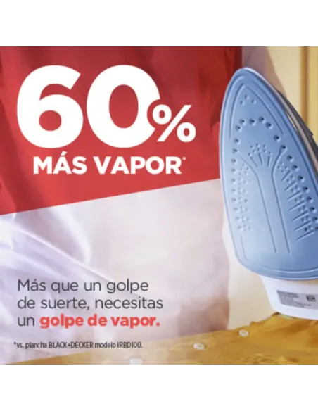 A Tres Click | Plancha de Ropa BLACK & DECKER Vapor IRBD300 Trueglide Azul $ 85.900 $ 54.538 BLACK+DECKER Electrodomésticos 