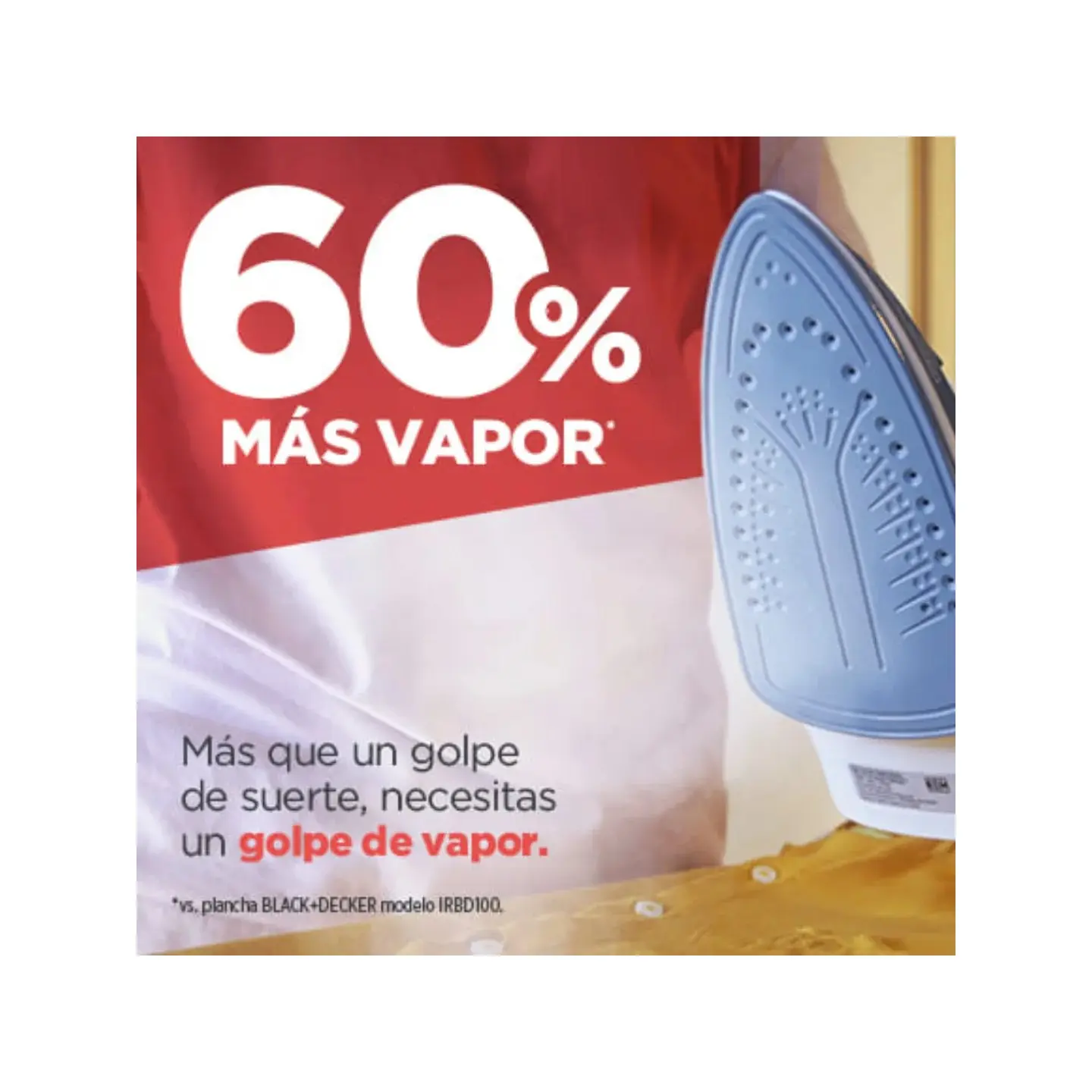atresclick.com | Plancha de Ropa BLACK & DECKER Vapor IRBD300 Trueglide Azul