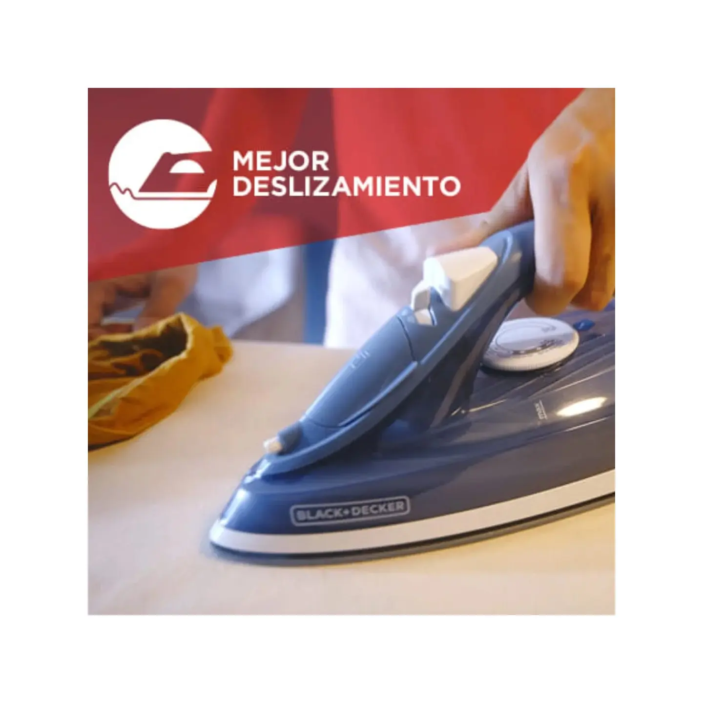atresclick.com | Plancha de Ropa BLACK & DECKER Vapor IRBD300 Trueglide Azul
