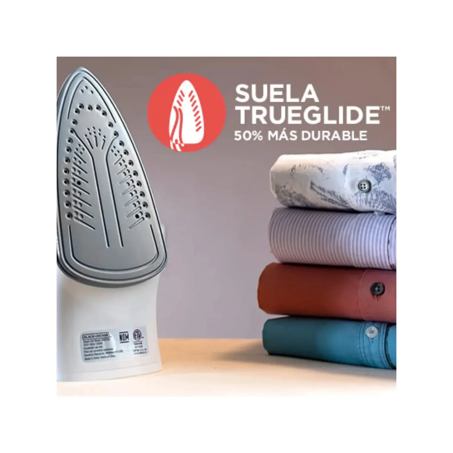 atresclick.com | Plancha de Ropa BLACK & DECKER Vapor IRBD300 Trueglide Azul