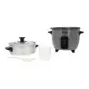 atresclick.com | Olla Arrocera IMUSA 3 tazas Con Vaporera y Accesorios Color Gris