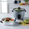 atresclick.com | Olla Arrocera IMUSA 3 tazas Con Vaporera y Accesorios Color Gris